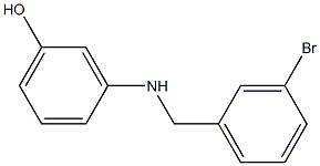 3-{[(3-bromophenyl)methyl]amino}phenol Struktur