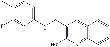 3-{[(3-fluoro-4-methylphenyl)amino]methyl}quinolin-2-ol Struktur