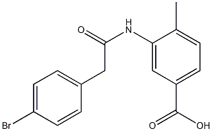 3-{[(4-bromophenyl)acetyl]amino}-4-methylbenzoic acid Struktur