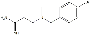 3-{[(4-bromophenyl)methyl](methyl)amino}propanimidamide Struktur