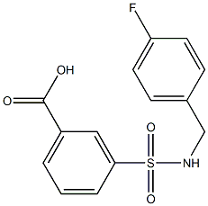 3-{[(4-fluorophenyl)methyl]sulfamoyl}benzoic acid Struktur