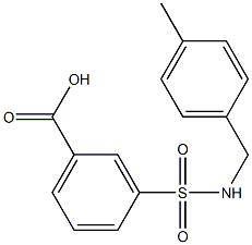 3-{[(4-methylphenyl)methyl]sulfamoyl}benzoic acid Struktur