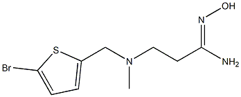 3-{[(5-bromothiophen-2-yl)methyl](methyl)amino}-N'-hydroxypropanimidamide Struktur