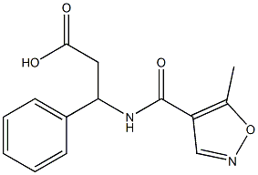 3-{[(5-methylisoxazol-4-yl)carbonyl]amino}-3-phenylpropanoic acid Struktur