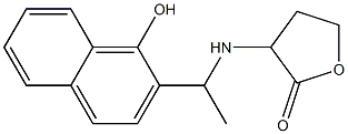 3-{[1-(1-hydroxynaphthalen-2-yl)ethyl]amino}oxolan-2-one Struktur