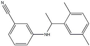 3-{[1-(2,5-dimethylphenyl)ethyl]amino}benzonitrile Struktur