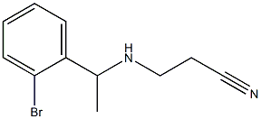 3-{[1-(2-bromophenyl)ethyl]amino}propanenitrile Struktur