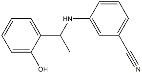 3-{[1-(2-hydroxyphenyl)ethyl]amino}benzonitrile Struktur