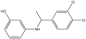 3-{[1-(3,4-dichlorophenyl)ethyl]amino}phenol Struktur