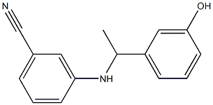 3-{[1-(3-hydroxyphenyl)ethyl]amino}benzonitrile Struktur