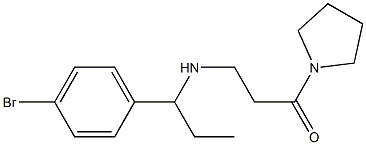 3-{[1-(4-bromophenyl)propyl]amino}-1-(pyrrolidin-1-yl)propan-1-one Struktur