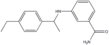 3-{[1-(4-ethylphenyl)ethyl]amino}benzamide Struktur