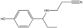 3-{[1-(4-hydroxyphenyl)propyl]amino}propanenitrile Struktur