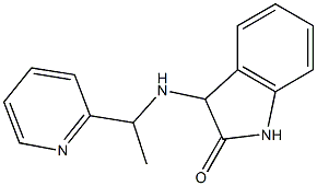 3-{[1-(pyridin-2-yl)ethyl]amino}-2,3-dihydro-1H-indol-2-one Struktur