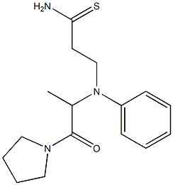 3-{[1-oxo-1-(pyrrolidin-1-yl)propan-2-yl](phenyl)amino}propanethioamide Struktur