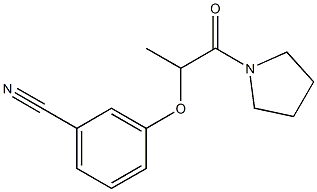 3-{[1-oxo-1-(pyrrolidin-1-yl)propan-2-yl]oxy}benzonitrile Struktur