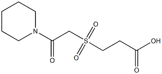 3-{[2-oxo-2-(piperidin-1-yl)ethane]sulfonyl}propanoic acid Struktur