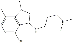 3-{[3-(dimethylamino)propyl]amino}-1,7-dimethyl-2,3-dihydro-1H-inden-4-ol Struktur