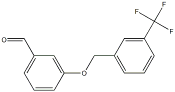 3-{[3-(trifluoromethyl)phenyl]methoxy}benzaldehyde Struktur