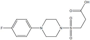 3-{[4-(4-fluorophenyl)piperazine-1-]sulfonyl}propanoic acid Struktur