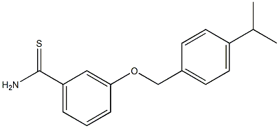 3-{[4-(propan-2-yl)phenyl]methoxy}benzene-1-carbothioamide Struktur