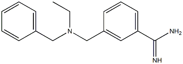 3-{[benzyl(ethyl)amino]methyl}benzene-1-carboximidamide Struktur