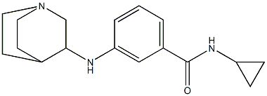 3-{1-azabicyclo[2.2.2]octan-3-ylamino}-N-cyclopropylbenzamide Struktur