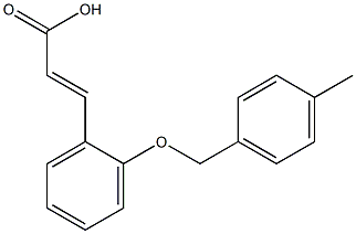 3-{2-[(4-methylphenyl)methoxy]phenyl}prop-2-enoic acid Struktur