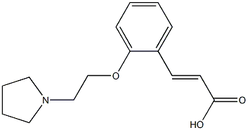 3-{2-[2-(pyrrolidin-1-yl)ethoxy]phenyl}prop-2-enoic acid Struktur