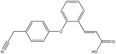 3-{2-[4-(cyanomethyl)phenoxy]phenyl}prop-2-enoic acid Struktur