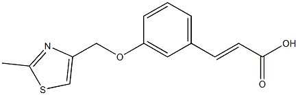 3-{3-[(2-methyl-1,3-thiazol-4-yl)methoxy]phenyl}prop-2-enoic acid Struktur