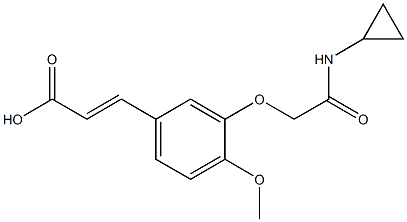 3-{3-[(cyclopropylcarbamoyl)methoxy]-4-methoxyphenyl}prop-2-enoic acid Struktur