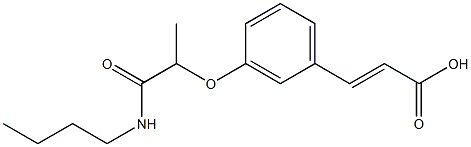 3-{3-[1-(butylcarbamoyl)ethoxy]phenyl}prop-2-enoic acid Struktur