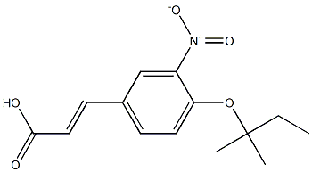 3-{4-[(2-methylbutan-2-yl)oxy]-3-nitrophenyl}prop-2-enoic acid Struktur