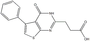 3-{4-oxo-5-phenyl-3H,4H-thieno[2,3-d]pyrimidin-2-yl}propanoic acid Struktur