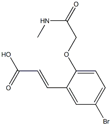 3-{5-bromo-2-[(methylcarbamoyl)methoxy]phenyl}prop-2-enoic acid Struktur