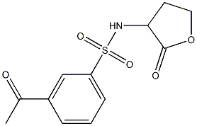 3-acetyl-N-(2-oxooxolan-3-yl)benzene-1-sulfonamide Struktur