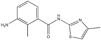 3-amino-2-methyl-N-(4-methyl-1,3-thiazol-2-yl)benzamide Struktur