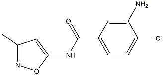 3-amino-4-chloro-N-(3-methyl-1,2-oxazol-5-yl)benzamide Struktur