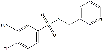 3-amino-4-chloro-N-(pyridin-3-ylmethyl)benzene-1-sulfonamide Struktur