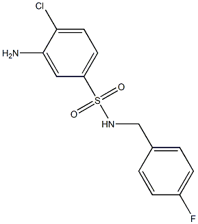 3-amino-4-chloro-N-[(4-fluorophenyl)methyl]benzene-1-sulfonamide Struktur