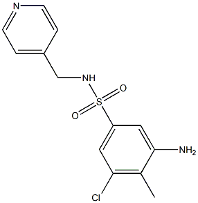 3-amino-5-chloro-4-methyl-N-(pyridin-4-ylmethyl)benzene-1-sulfonamide Struktur