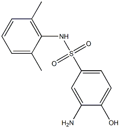 3-amino-N-(2,6-dimethylphenyl)-4-hydroxybenzene-1-sulfonamide Struktur