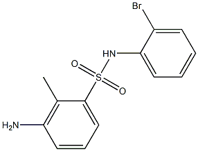 3-amino-N-(2-bromophenyl)-2-methylbenzene-1-sulfonamide Struktur