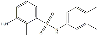 3-amino-N-(3,4-dimethylphenyl)-2-methylbenzene-1-sulfonamide Struktur