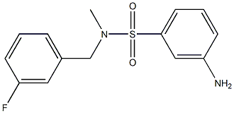 3-amino-N-[(3-fluorophenyl)methyl]-N-methylbenzene-1-sulfonamide Struktur