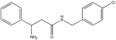 3-amino-N-[(4-chlorophenyl)methyl]-3-phenylpropanamide Struktur