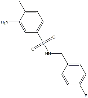 3-amino-N-[(4-fluorophenyl)methyl]-4-methylbenzene-1-sulfonamide Struktur