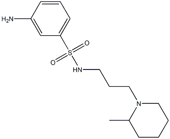 3-amino-N-[3-(2-methylpiperidin-1-yl)propyl]benzene-1-sulfonamide Struktur