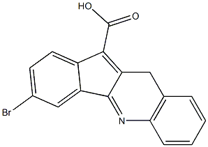 3-bromo-10H-indeno[1,2-b]quinoline-11-carboxylic acid Struktur